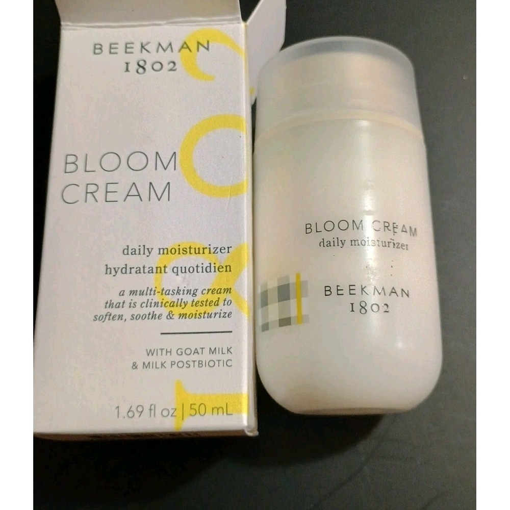 NEW BEEKMAN 1802 Bloom Cream Daily Moisturizer With Goatmilk 1.69 Fl oz